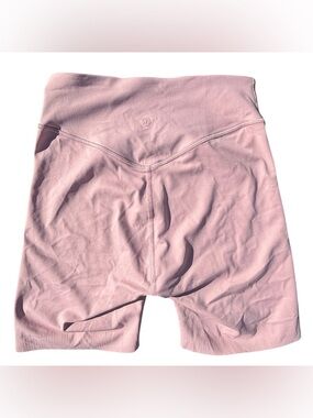 Pink Lululemon biker shorts